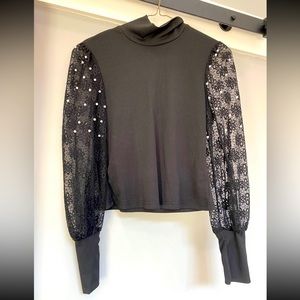 Black mock turtleneck